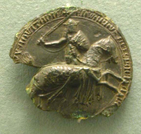 Great Seal of Edward III. Used on documents including those ordering recruitment of sailors and soldiers