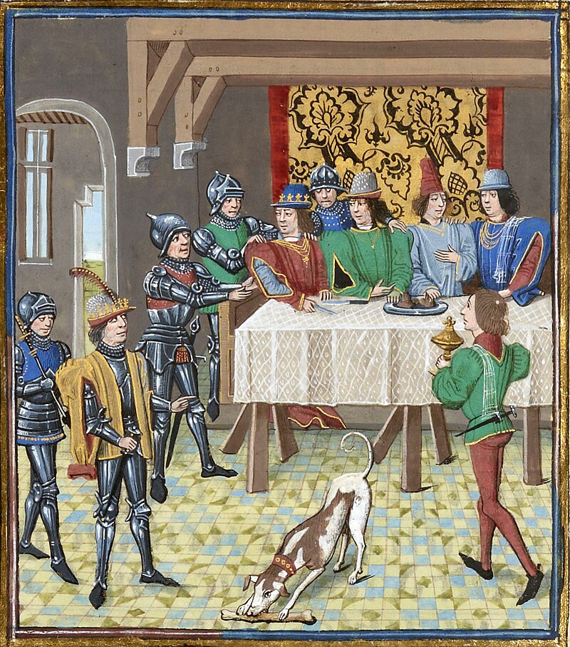 John the Good ordering the arrest of Charles the Bad, from the Chroniques of Jean Froissart