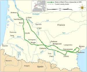 Route of The Black Prince's Chevauchee of 1355