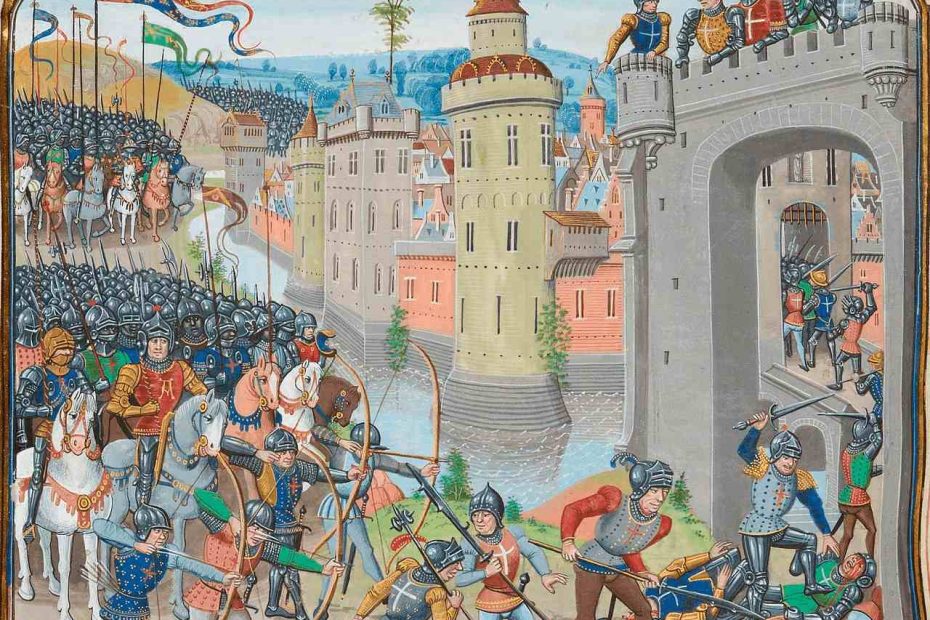 Battle of Caen [1346] as depicted in Froissart's Chronicles.