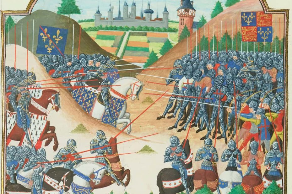 Battle of Formigny from a medieval chronicle.