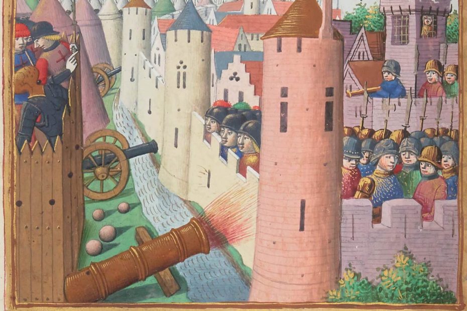 Siege of Orléans. Cropped from page within Les Vigiles de Charles VI