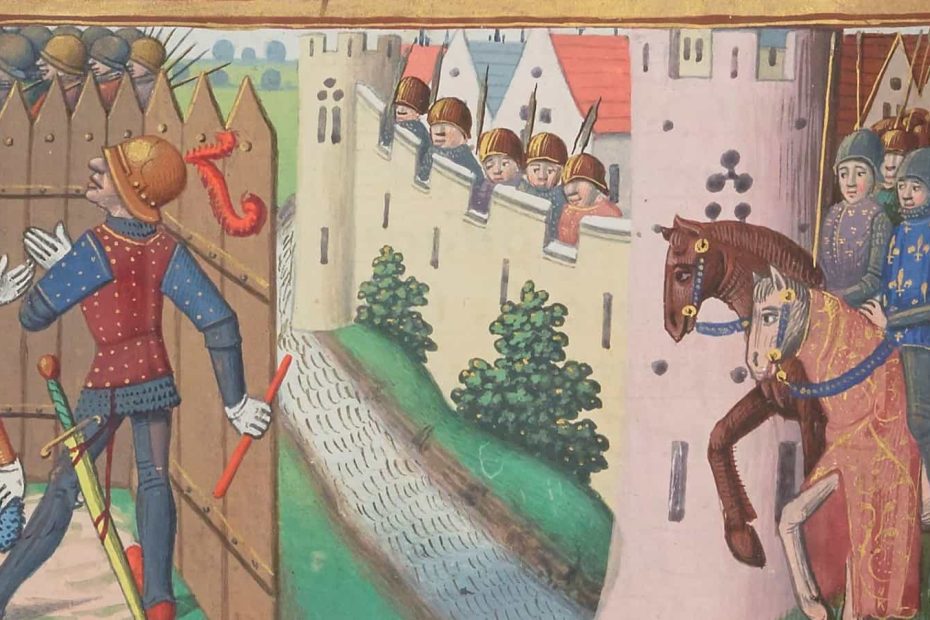 15th century depiction of the 1436 Siege of Calais.