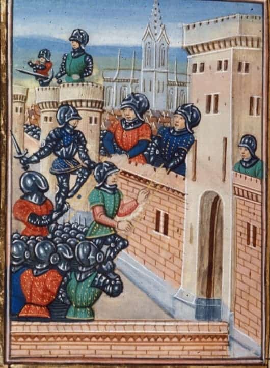 Siege of Meaux from BL Royal 20 C IX, f. 114v